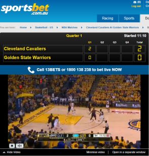 NBA Finals Streamed Live Online by Sportsbet
