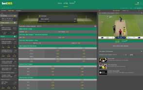 Live cricket betting screenshot