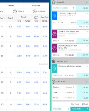 BetEasy betting slip