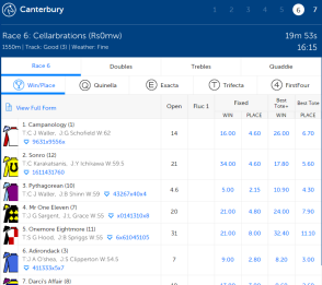BetEasy runners display