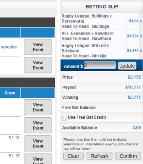 Betezy betting slip