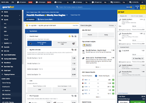 Sportsbet betting interface