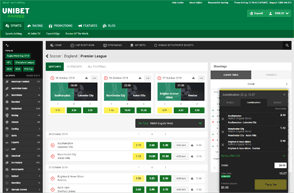 Unibet sports betting interface